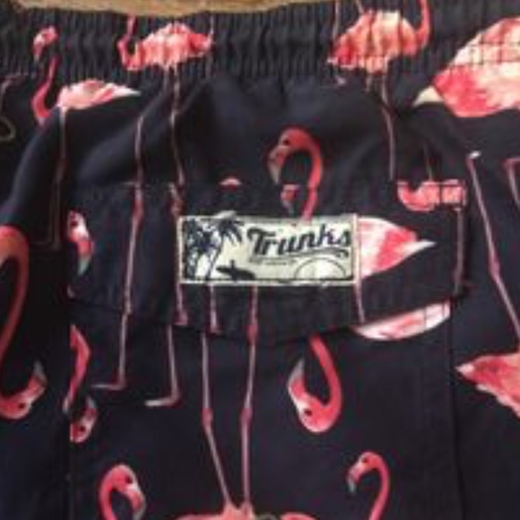 TRUNKS designer swim shorts , blue/pink , size L - Picture 5 of 5